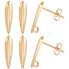 Beebeecraft 30Pcs Brass Teardrop Stud Earring Findings KK-BBC0004-95-1