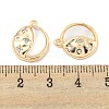 Brass Micro Pave Clear Cubic Zirconia Pendants KK-L211-017G-01-3