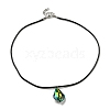 Waxed Cord Necklaces NJEW-P310-12P-02-2