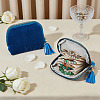 Rectangle Velvet Jewelry Zipper Storage Bags ABAG-WH0709-437A-4
