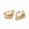 Brass Micro Pave Cubic Zirconia Cabochons MRMJ-P015-02H-LG-2