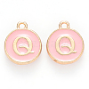 Golden Plated Alloy Enamel Charms X-ENAM-S118-07Q-1