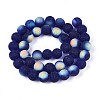 Frosted Transparent Glass Beads Strands LS-GLAA-T032-T10mm-MBB15-2