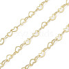 Rack Plating Heart Brass Link Chains CHC-A010-06G-1