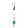 Glass Beaded Ice Cream Pendant Decorations HJEW-MZ00179-02-2