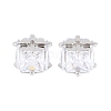 Brass Clear Cubic Zirconia Beads KK-B186-21C-P-1