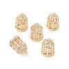 Brass Micro Pave Cubic Zirconia Pendants X-ZIRC-P100-01G-3