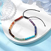Natural Mixed Gemstone Braied Beads Btacelets for Women BJEW-JB10685-2