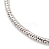 3MM Brass European Style Round Snake Chain Bracelets for Jewelry Making BJEW-G703-03P-2