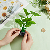Plastic Artificial Green Leaf Aquarium Plant AJEW-SP0006-20-3