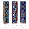 3Pcs Vintage Polyester Ribbon Keychain KEYC-TAC00048-2