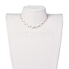 Glass Pearl Beaded Choker Necklaces NJEW-JN02530-4