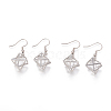 Natural Quartz Crystal Dangle Earrings EJEW-K080-A04-1