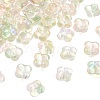 Electroplate Transparent Glass Beads GLAA-A045-03A-2