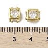 Brass Micro Pave Cubic Zirconia Beads KK-K297-38G-2