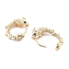 Brass Micro Pave Cubic Zirconia Hoop Earrings for Women EJEW-U029-01G-01-2