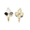 Rack Plating Alloy Enamel Pendants ENAM-N055-089A-3