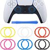 SUPERFINDINGS 6 Pairs 6 Colors Plastic Decorative Accent Rings for Game Controller FIND-FH0005-23-1