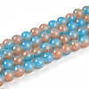 Baking Paint Imitation Jade Glass Round Bead Strands DGLA-N003-8mm-06-1