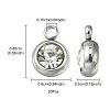 20Pcs 201 Stainless Steel Rhinestone Charms STAS-YW0002-02A-5