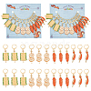 Food Theme Alloy Enamel Pendant Stitch Markers HJEW-AB00346-1