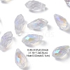 Electroplate Transparent Glass Faceted Teardrop Beads EGLA-YWC0001-01-3