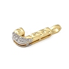 Brass Micro Pave Cubic Zirconia Pendants KK-B126-02G-J-2