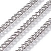 Tarnish Resistant 201 Stainless Steel Curb Chains CHS-P007-28P-1