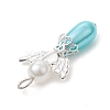 Imitation Pearl Acrylic Pendants PALLOY-JF03307-5