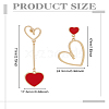 1 Pair Alloy Dangle Stud Earrings EJEW-LP0003-54G-01-2