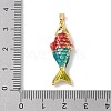 Brass Enamel Pendants KK-Z124-03G-01-3