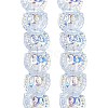 Electroplate Baking Paint Transparent Glass Beads Strands GL-CBA17FF-01G-3