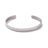 Non-Tarnish 304 Stainless Steel Open Cuff Bangle BJEW-G653-01P-04-1