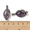 Natural Amethyst Horse Eye Pendants G-F766-01AS-04-3