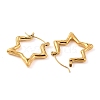 Ion Plating(IP) 304 Stainless Steel Star Hoop Earrings for Women EJEW-A104-06G-2