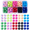 200Pcs 10 Colors Forsted Glass Beads GLAA-TA0003-28-2