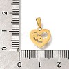 Ion Plating(IP) 304 Stainless Steel Micro Pave Cubic Zirconia Pendants STAS-H228-05G-01-3