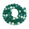 Frosted Transparent Glass Beads Strands LS-GLAA-T032-T8mm-MBB21-2