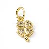 Brass Micro Pave Cubic Zirconia Charms ZIRC-F132-35G-1