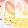  100Pcs 2 Style Acrylic Rose Flower Pendants Decoration HJEW-PH0001-63-4