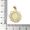 Brass Pave Shell Pendants X-KK-I708-17F-G-3