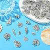 50Pcs 10 Style Tibetan Style Alloy Pendants TIBEP-CJ0003-46-5