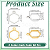 120Pcs 2 Colors Alloy Open Back Bezel Pendants FIND-AR0005-93-2