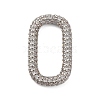 Rack Plating Brass Micro Pave Clear Cubic Zirconia Linking Rings KK-Z070-12P-03-1