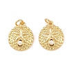 Brass with ABS Imitation Pearl Pendants KK-Z140-20G-1