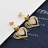 Brass Micro Pave Clear Cubic Zirconia Dangle Stud Earrings for Women EJEW-F352-05G-03-1