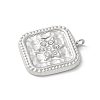 304 Stainless Steel Rhinestone Pendants STAS-Z122-55P-2