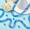 Spray Painted Crackle Glass Beads Strands CCG-Q001-10mm-19-4