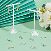 32Pcs 2 Styles Brass Earring Hooks KK-BBC0014-12-4