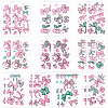 20 Sheets Luminous Water Proof Removable Temporary Tattoos Stickers AJEW-SP0002-81A-1